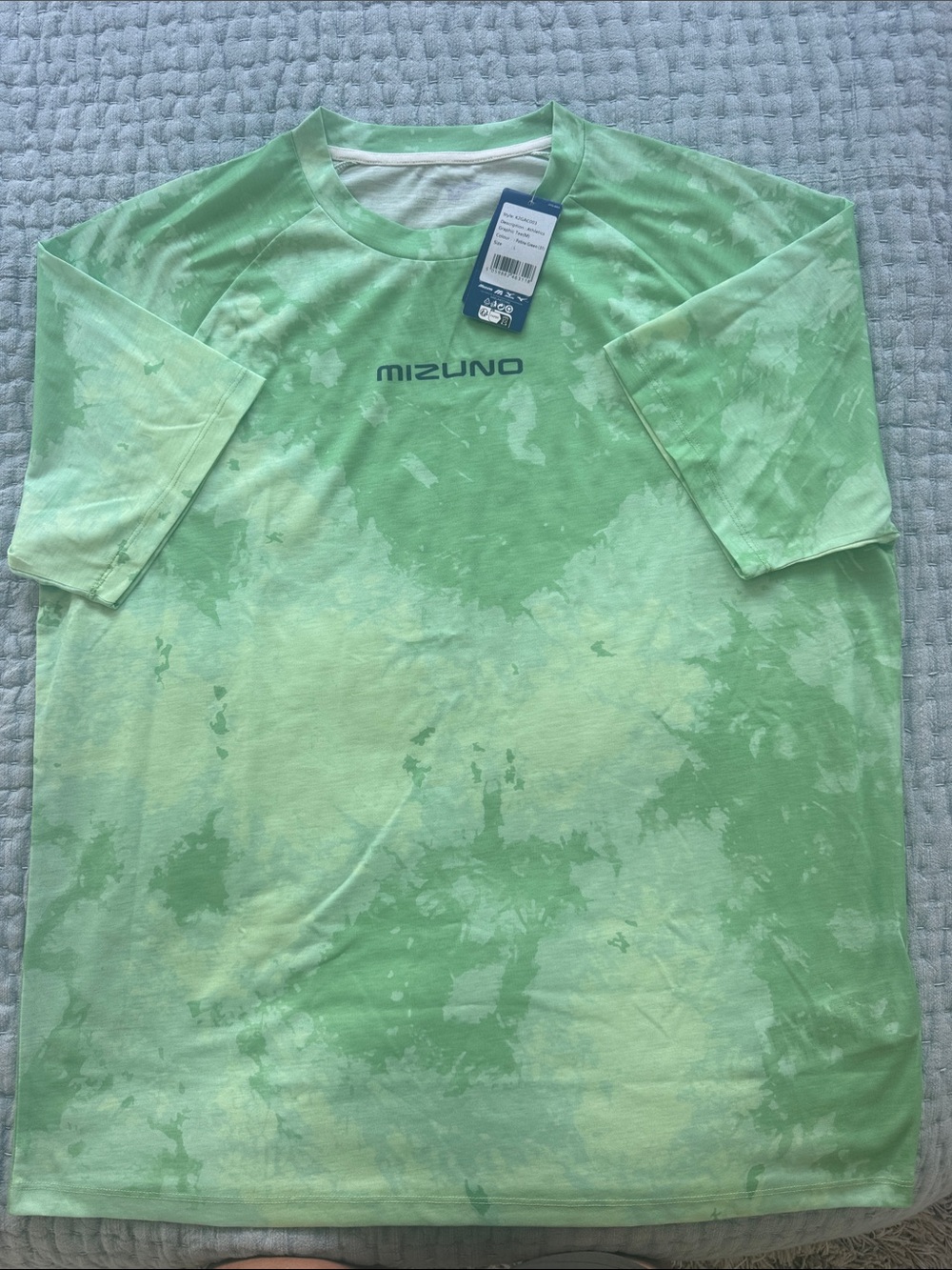 Mizuno Light Green Tie-Dye Short Sleeve Performance Tee